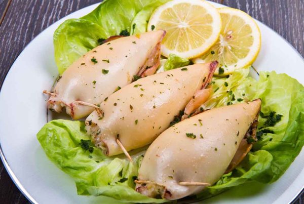 Calamari ripieni al forno con patate