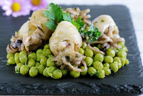 Insalata di seppioline con carciofi