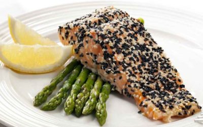 Filetto di salmone al sesamo